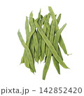 A pile of flat green beans 142852420