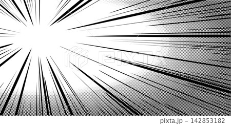 Comic book anime background with radial lines Comic book anime background with radial lines 142853182