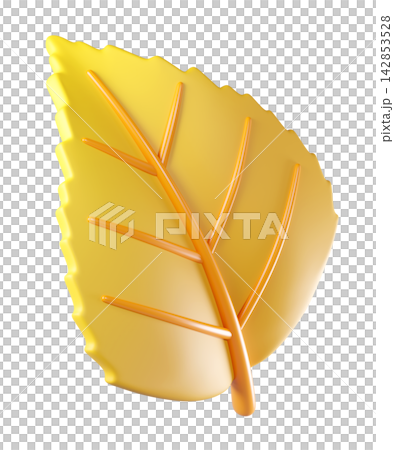 Bright yellow leaf with orange veins. Perfect for autumn decor, harvest banner. Bright yellow leaf with orange veins. Perfect for autumn decor, harvest banner. 142853528