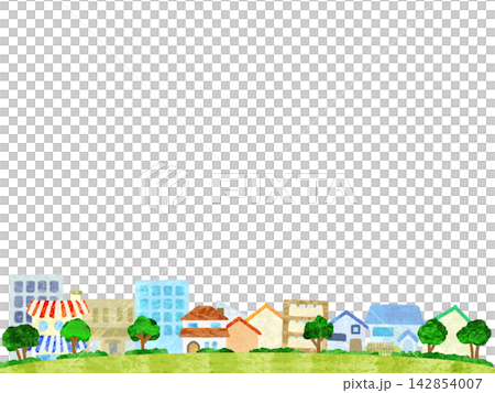 Calm cityscape landscape illustration Calm cityscape landscape illustration 142854007