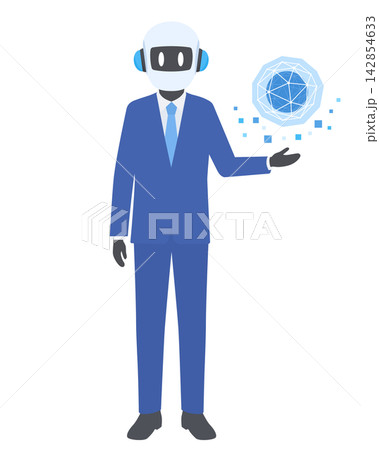 会社の一員として働いているAIエージェントのイメージ 会社の一員として働いているAIエージェントのイメージ 142854633