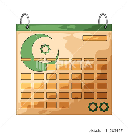 Illustration of Islamic Calendar 142854674
