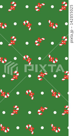 クリスマスのキャンディ柄背景イラスト 縦型 クリスマスのキャンディ柄背景イラスト 縦型 142855025