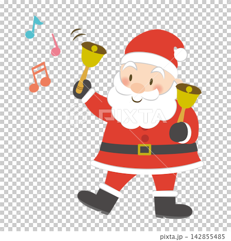 Santa Claus playing handbells (with main line) Santa Claus playing handbells (with main line) 142855485