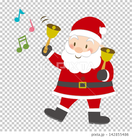 Santa Claus playing handbells (with main line) Santa Claus playing handbells (with main line) 142855486