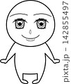 顔だけ少女漫画風な人物キャラクター：ほほえみ 142855497