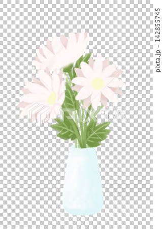 White bouquet and vase - gentle flowers 142855745