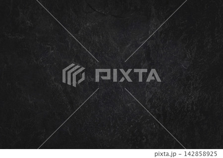 Dark grey black slate texture in natural pattern with high resolution for background and design art work. Black stone wall. 142858925