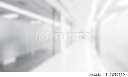 Defocused bright white empty building hallway featuring reflective glass walls and polished floors serving as generic unidentifiable commercial architectural interior Defocused bright white empty building hallway featuring reflective glass walls and polished floors serving as generic unidentifiable commercial architectural interior 142859380