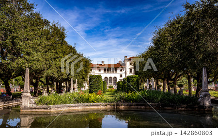 exteriors of Villa Vizcaya, Miami, Florida, usa exteriors of Villa Vizcaya, Miami, Florida, usa 142860803