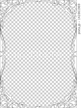 Decorative frame. Art Nouveau style. (A4 size) Decorative frame. Art Nouveau style. (A4 size) 142861969