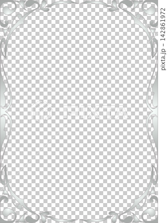 Silver gradient decorative frame. Art Nouveau style. (A4 size) Silver gradient decorative frame. Art Nouveau style. (A4 size) 142861972