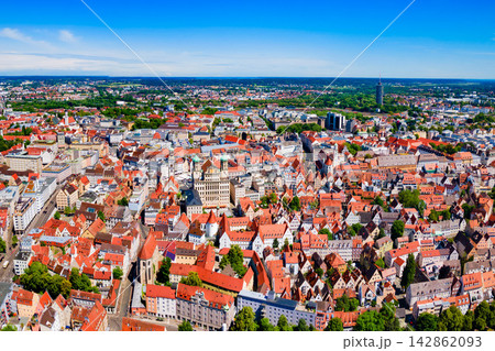 Augsburg old town aerial panoramic view Augsburg old town aerial panoramic view 142862093