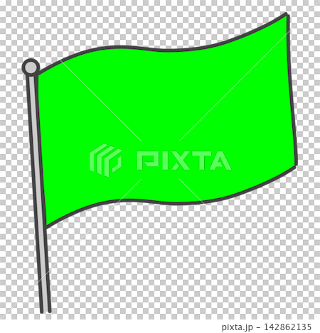 Green flags and flagpoles for chroma key compositing Green flags and flagpoles for chroma key compositing 142862135