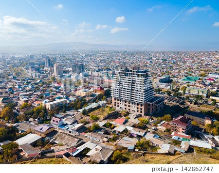 Istaravshan city aerial panoramic view in Tajikistan Istaravshan city aerial panoramic view in Tajikistan 142862747