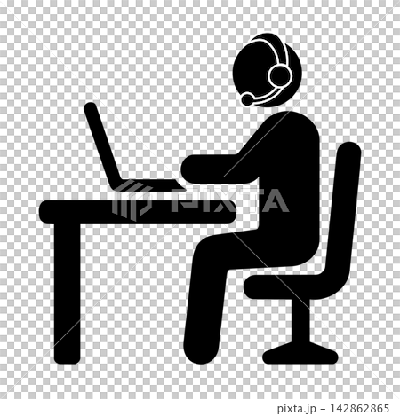 pictogram for remote work (working online) pictogram for remote work (working online) 142862865
