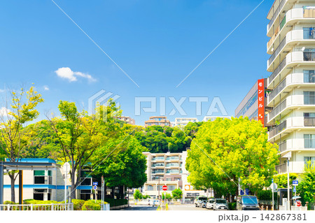 JR根岸線・根岸駅 駅前風景 JR根岸線・根岸駅 駅前風景 142867381