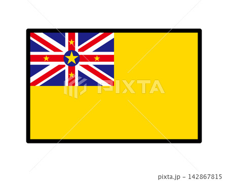 ニウエの国旗イラスト素材4 ニウエの国旗イラスト素材4 142867815
