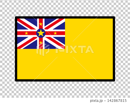 ニウエの国旗イラスト素材4 ニウエの国旗イラスト素材4 142867815