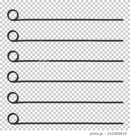Handwritten-style circular list box with entry field (black) Handwritten-style circular list box with entry field (black) 142868610