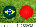 Brazil vs Morocco football match 142869381