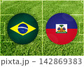 Brazil vs Haiti football match 142869383