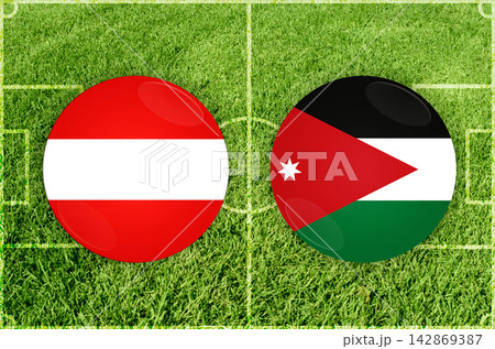 Austria vs Jordan football match 142869387
