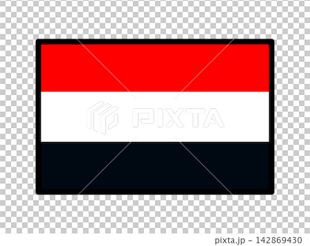 Yemen flag illustration material Yemen flag illustration material 142869430