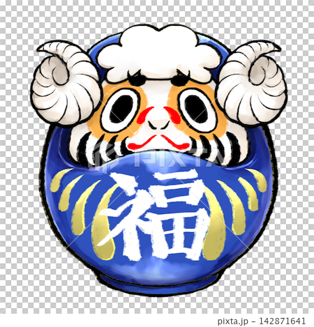 Blue sheep Daruma Blue sheep Daruma 142871641
