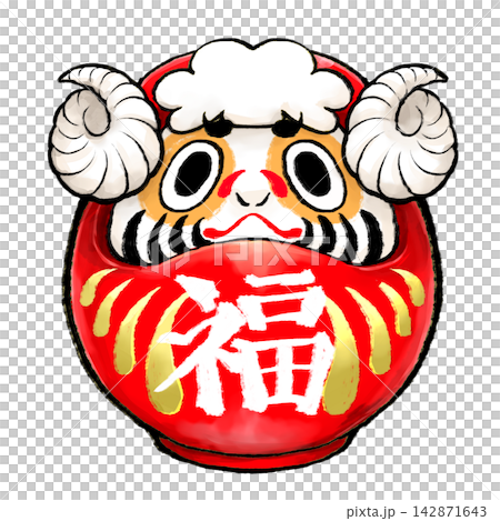 Red sheep Daruma Red sheep Daruma 142871643