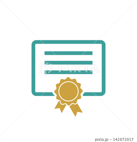 Diploma, Graduate Certificate Icon Vector Template 142872017
