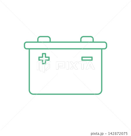 Car Battery Icon Vector Template Illustration Design 142872075