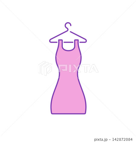 Dress Cloth Icon Vector Template Illustration Design 142872084