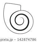 vector seashell in a minimalist style 142874786