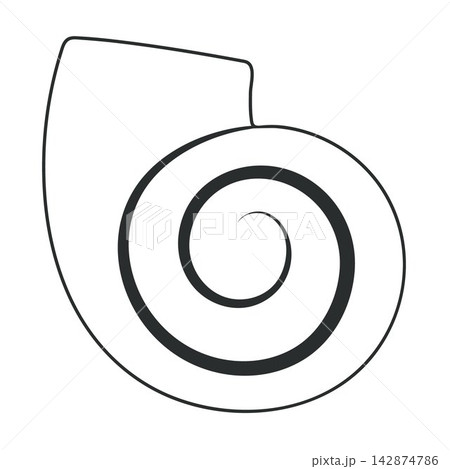 vector seashell in a minimalist style vector seashell in a minimalist style 142874786