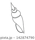 vector seashell in a minimalist style 142874790