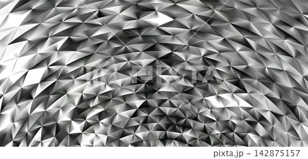 Dark faceted low poly background. Black geometric polygons. 142875157
