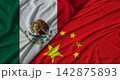Bilateral relations between Mexico and China. Flag of Mexico and China 142875893
