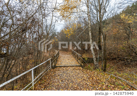 Balkan Mountains autumn near village of Zasele, Bulgaria. Balkan Mountains autumn near village of Zasele, Bulgaria. 142875940