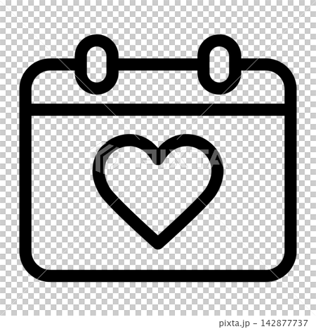 Heart Calendar Icon Heart Calendar Icon 142877737