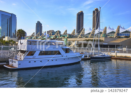 San Diego Harbor Boat Convention Center Skyline Waterfront California 142879247