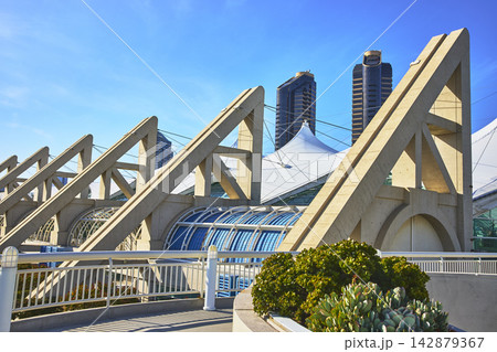 San Diego Convention Center Modern Architecture With Skyscrapers And Succulents San Diego Convention Center Modern Architecture With Skyscrapers And Succulents 142879367