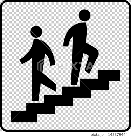 Pictogram of stairs Pictogram of stairs 142879444