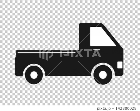 沢山の荷物を運ぶ軽トラックのアイコン 沢山の荷物を運ぶ軽トラックのアイコン 142880029