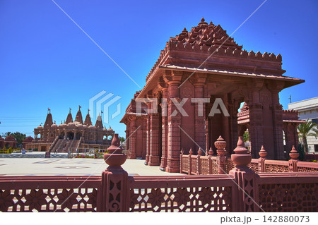 BAPS Shri Swaminarayan Mandir Hindu Temple Exterior Los Angeles California BAPS Shri Swaminarayan Mandir Hindu Temple Exterior Los Angeles California 142880073