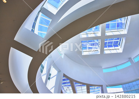 Modern Architectural Ceiling with Skylights at The Getty Center Los Angeles Modern Architectural Ceiling with Skylights at The Getty Center Los Angeles 142880215
