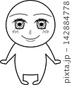 顔だけ少女漫画風な人物キャラクター：ほほえみ2 142884778
