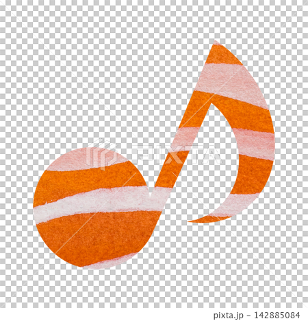 Beautiful watercolor illustration of an eighth note image Beautiful watercolor illustration of an eighth note image 142885084