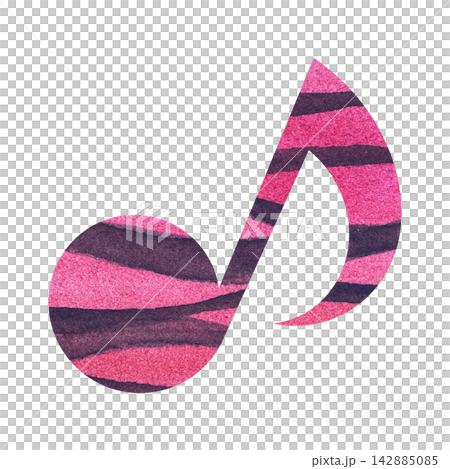 Beautiful watercolor illustration of an eighth note image Beautiful watercolor illustration of an eighth note image 142885085