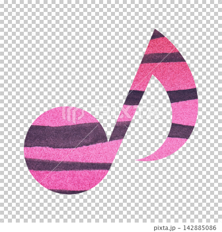 Beautiful watercolor illustration of an eighth note image Beautiful watercolor illustration of an eighth note image 142885086